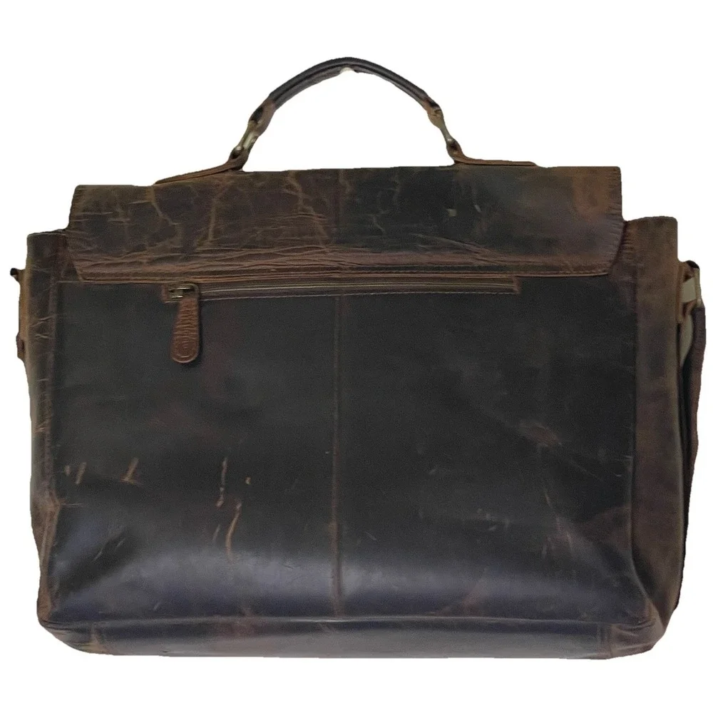 Moonster Buffalo Leather Briefcase 16